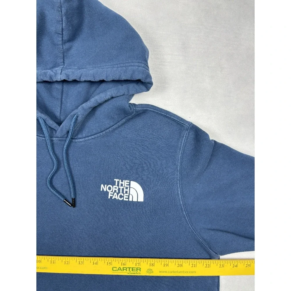 The‎ North Face Hoodie Mens Medium Blue Graphic Half Dome Logo Pullover M